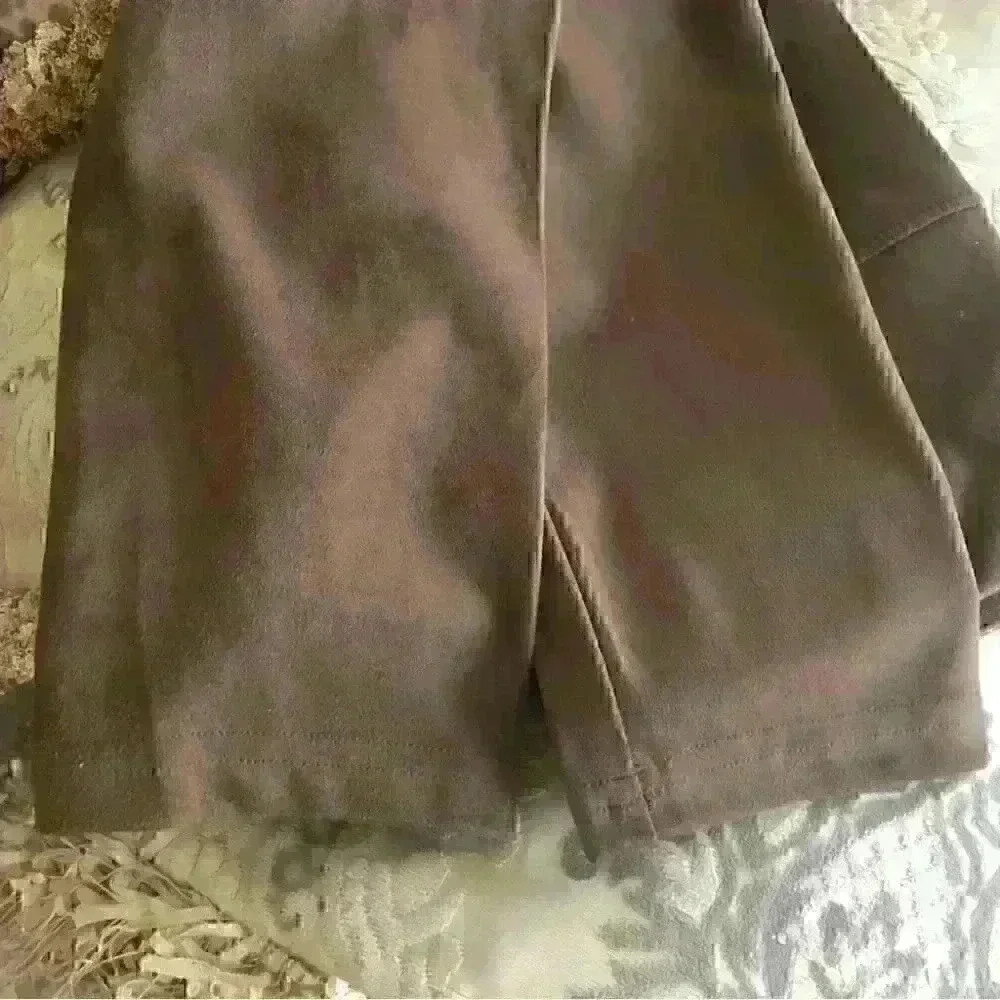 Hilary Radley Legging Pull On Stretch Faux Suede High Waist Brown - Picture 10 of 10
